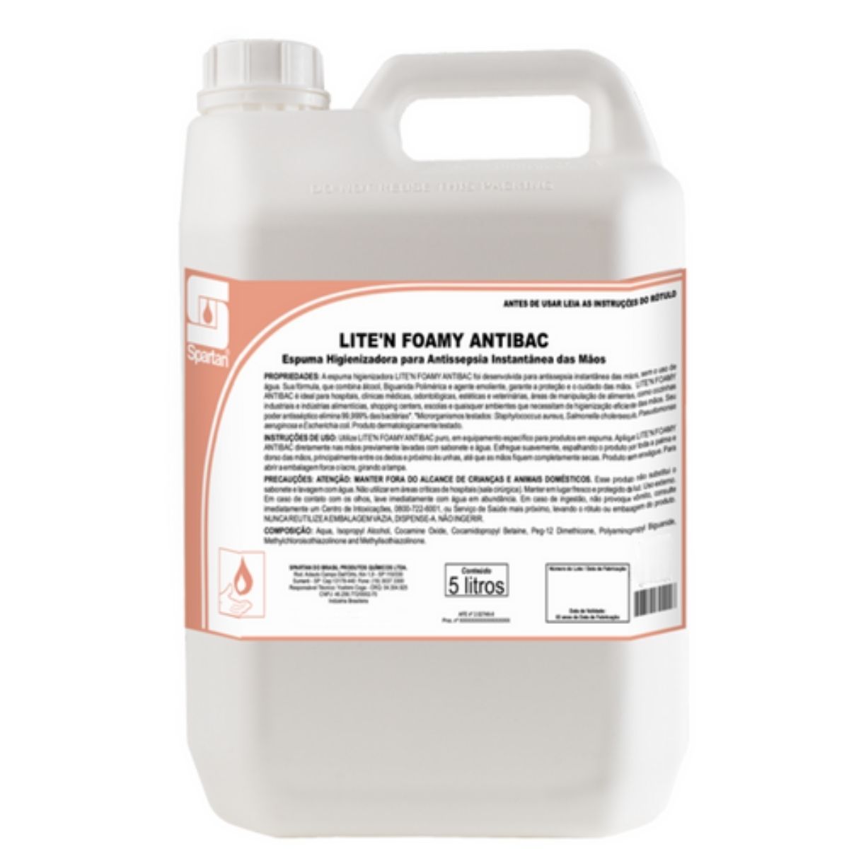 ALCOOL ESP SPARTAN LITE N FOAMY ANTIBAC 5L