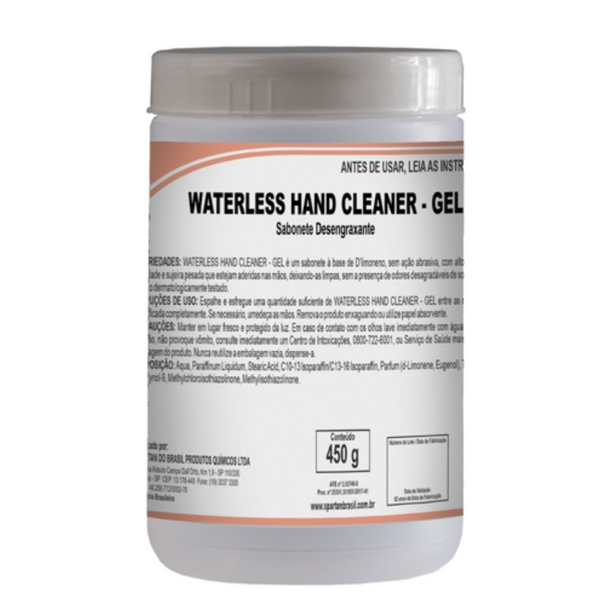 SABONETE GEL SPARTAN WATERLESS HAND CLEAN...