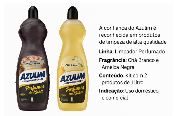 KIT 1 LIMPADOR PERFUM AZULIM AMEIXA NEGRA...