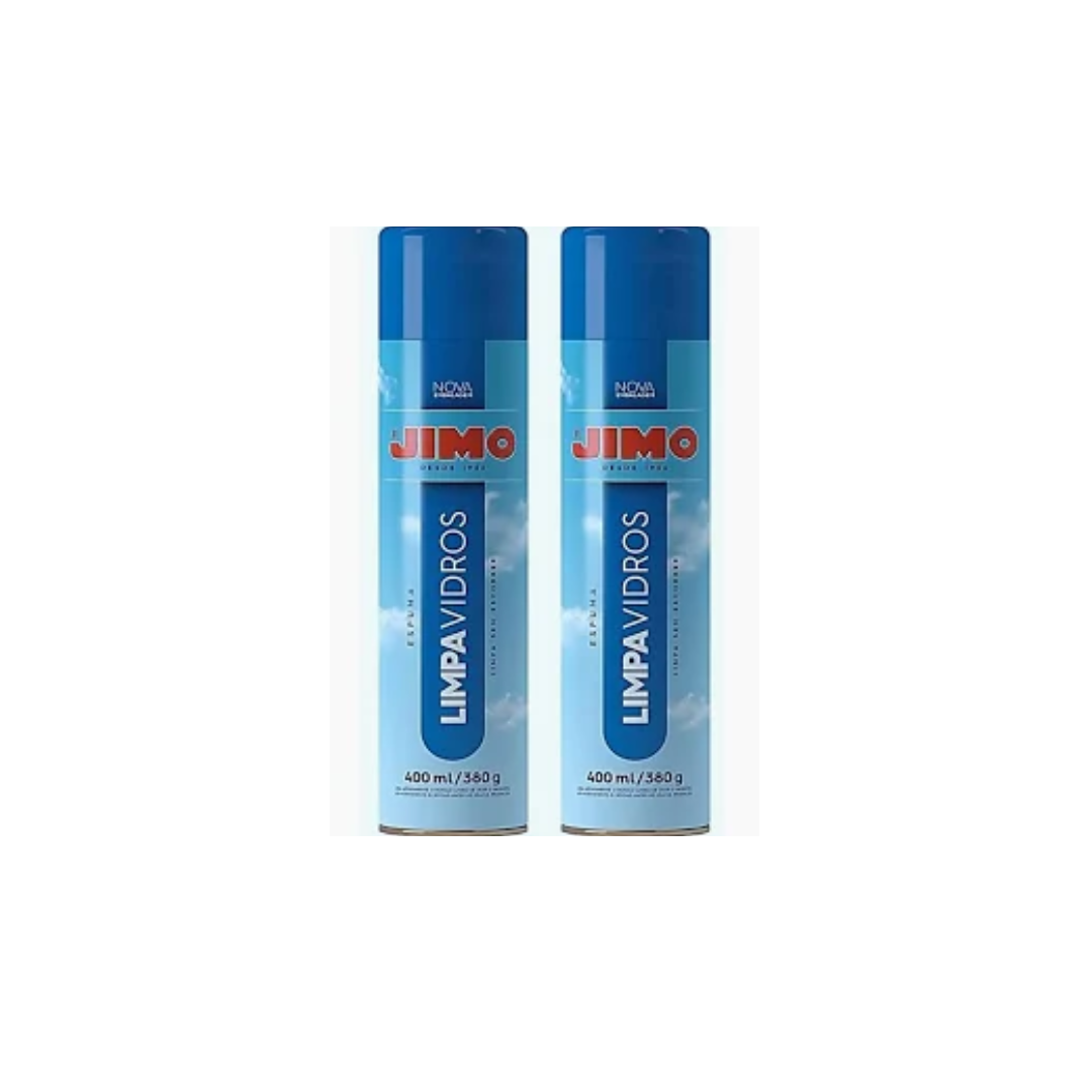 KIT 2 LIMPA VIDROS JIMO AEROSOL 400ML