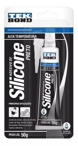 SILICONE ALTA TEMP TEKBOND PRETO 50G