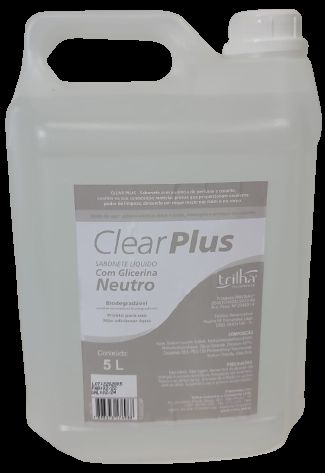 SABONETE LIQ CLEAR PLUS 5L NEUTRO C/GLICERIA