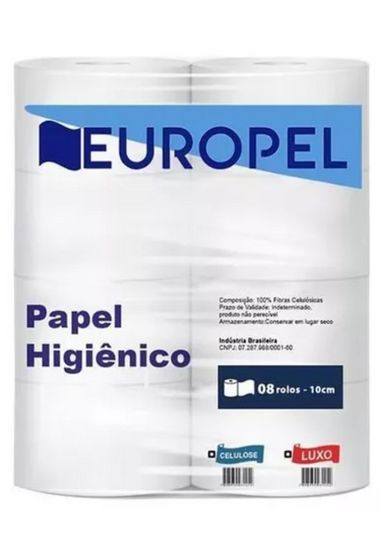 PAPEL HIG ROLAO EUROPEL LUXO FSIMPLES PCT...