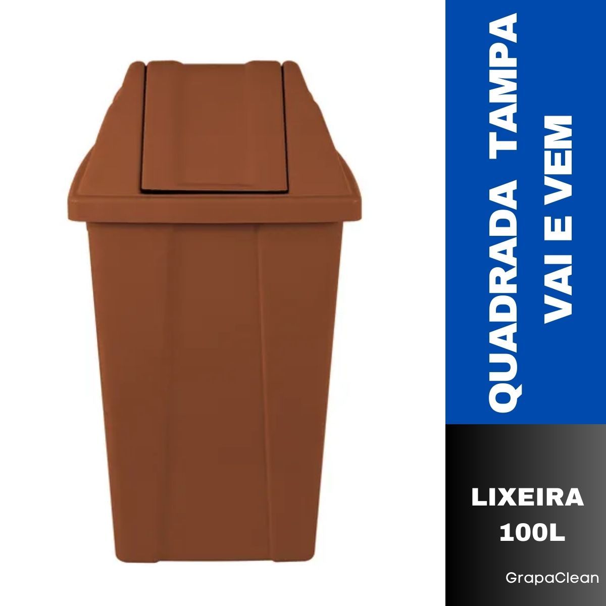 LIXEIRA PLAST.QUAD.100L JSN C/TP VAI VEM ...