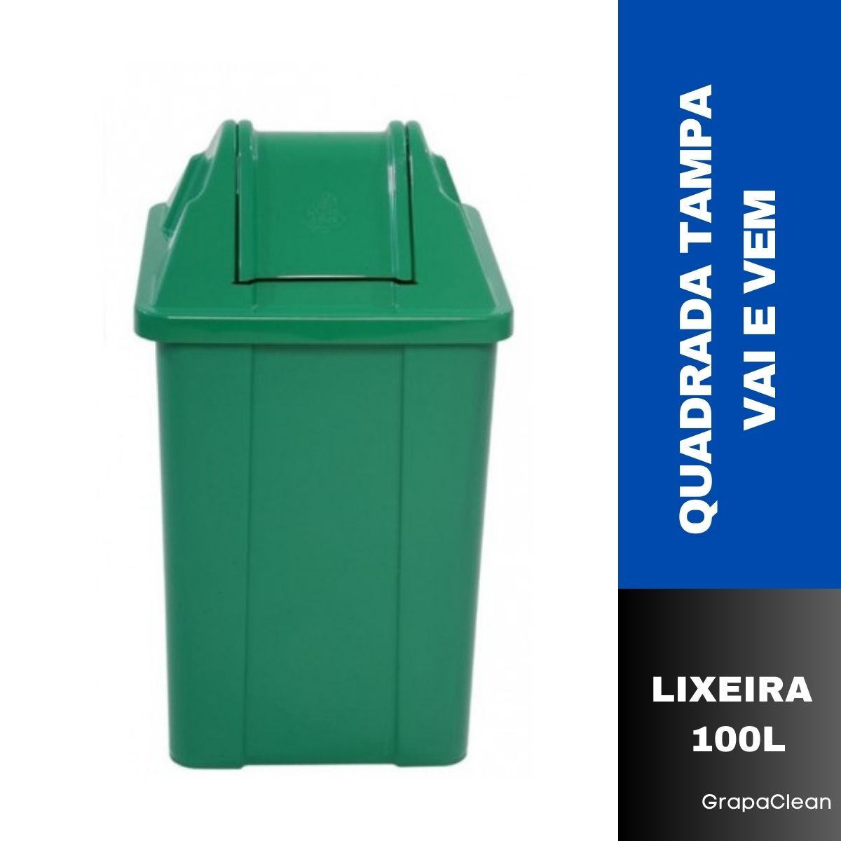 LIXEIRA PLAST.QUAD.100L JSN C/TP VAI VEM ...