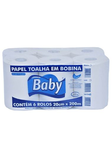 TOALHA BOBINA BABY 28G CEL 6x20x200