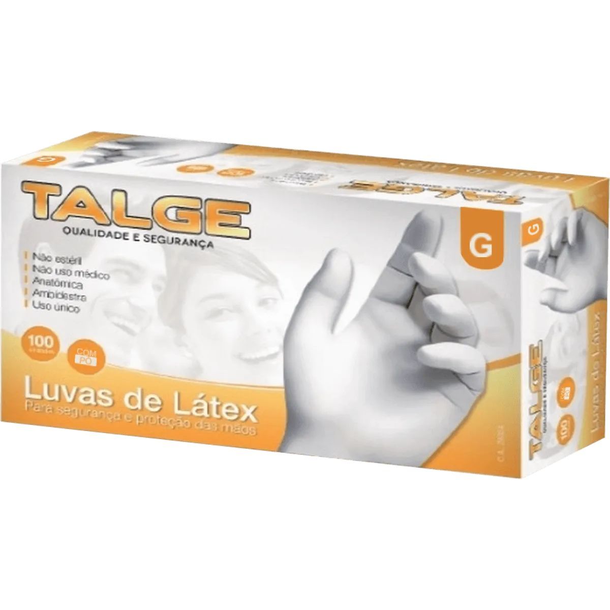 LUVA LATEX C/PO G TALGE