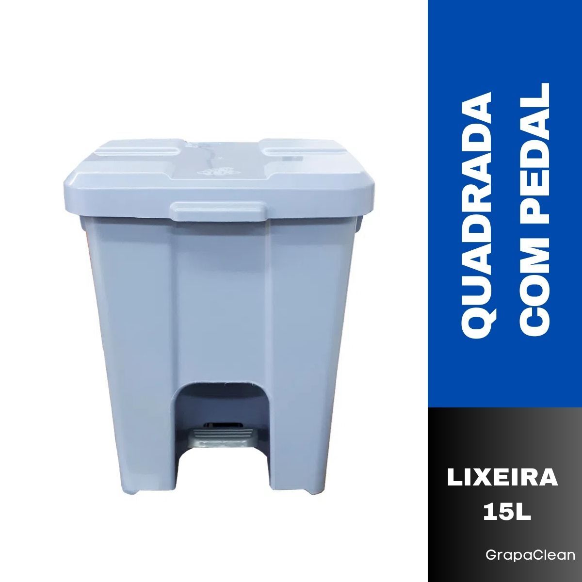 LIXEIRA PLAST.QUAD.15L JSN C/PEDAL CZA