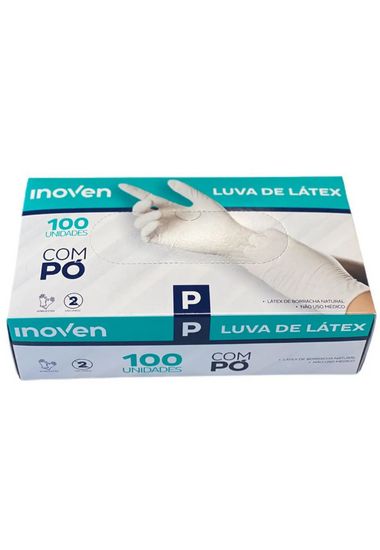 LUVA LATEX C/PO P INOVEN