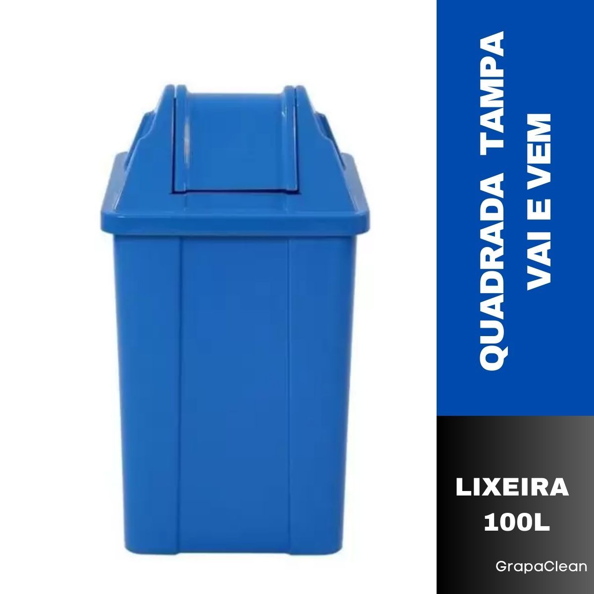 LIXEIRA PLAST.QUAD.100L JSN C/TP VAI VEM ...