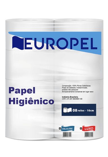 PAPEL HIG ROLAO EUROPEL CEL FDUPLA PCT C/8