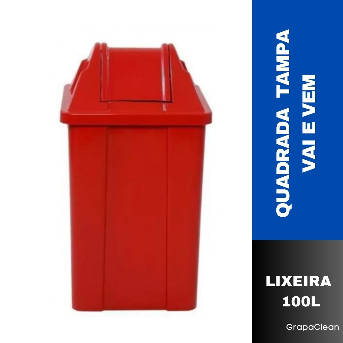 LIXEIRA PLAST.QUAD.100L JSN C/TP VAI VEM ...