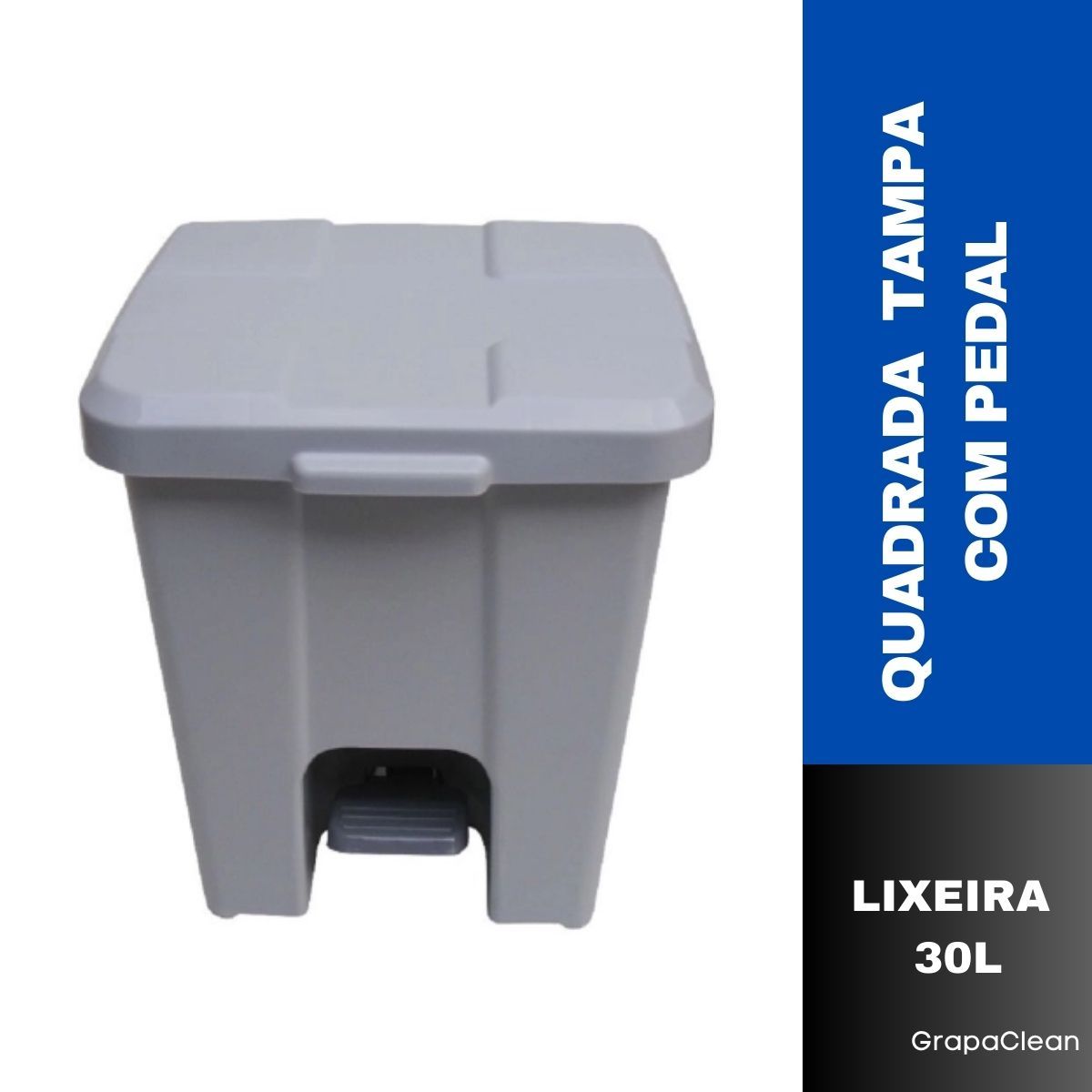 LIXEIRA PLAST.QUAD.30L JSN C/PEDAL CZA