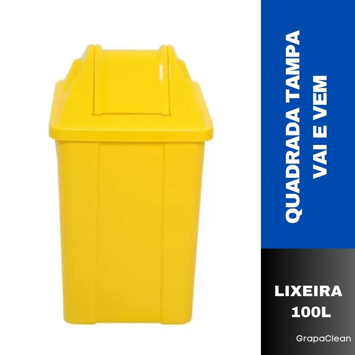 LIXEIRA PLAST.QUAD.100L JSN C/TP VAI VEM ...