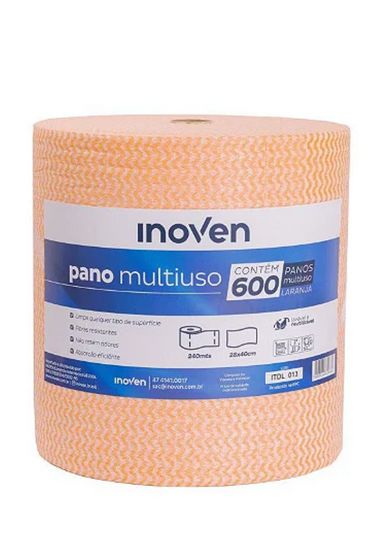 PANO MULTIUSO INOVEN 240MX28CM 600F LARANJA