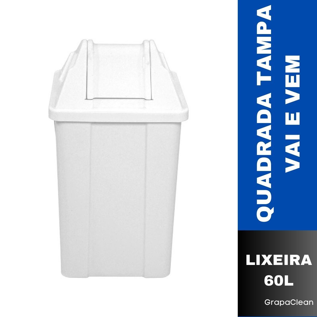 LIXEIRA PLAST.QUAD.60L JSN C/TP VAI VEM B...