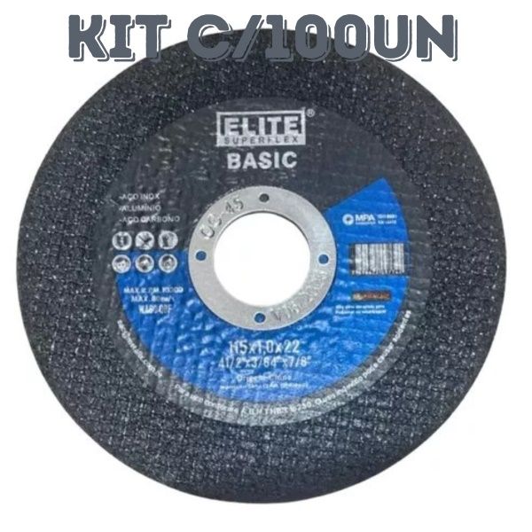 KIT 5 DISCO FINE 41/2"X1,00X22,2 ELITE BASIC