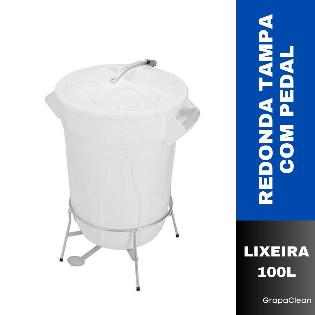 LIXEIRA PLAST.RED.100L JSN C/PEDAL E ARMA...